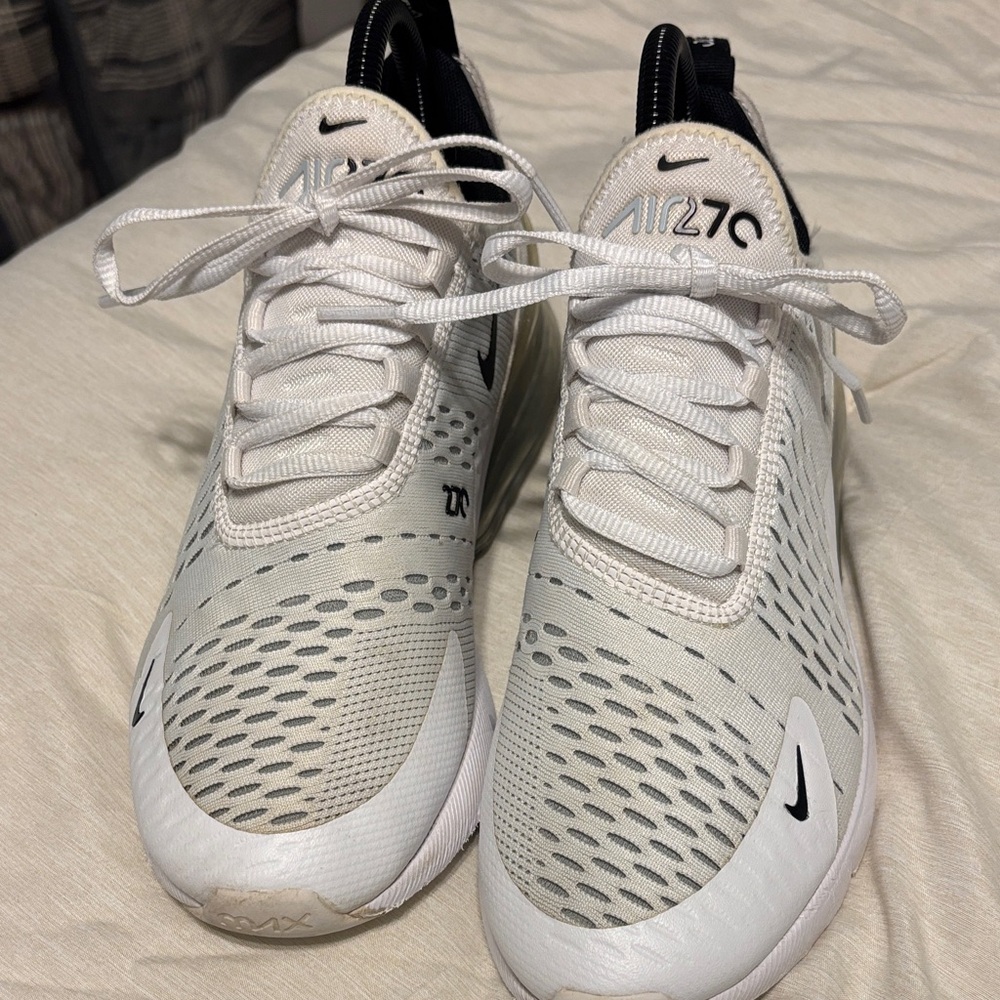 Nike Air Max 270 White and Black Sneakers